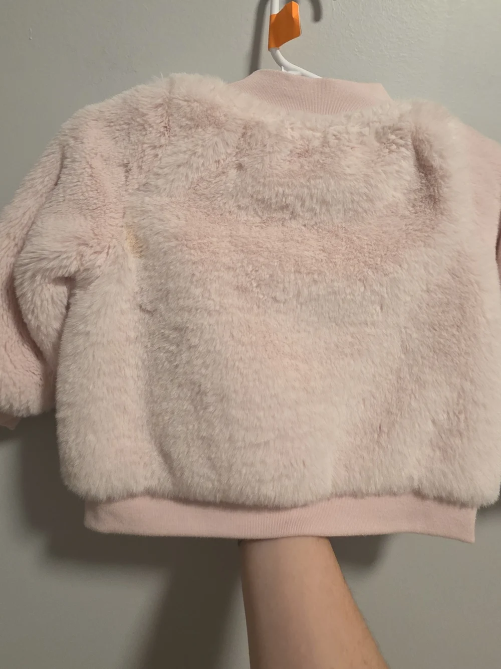 Cat & Jack Light Pink Faux-Fur Zip Hoodie